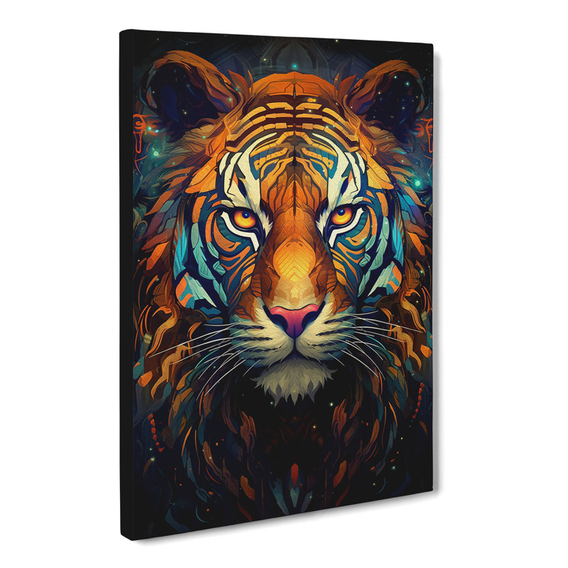 Tiger Futurism - Wrapped Canvas Print, 60cm H x 40cm W x 3cm D