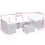 Ensemble de canapé de jardin Vidaxl beige
