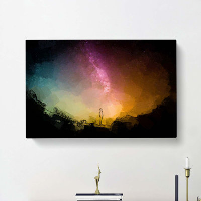 Looking Up At The Stars In Abstract - Wrapped Canvas Painting