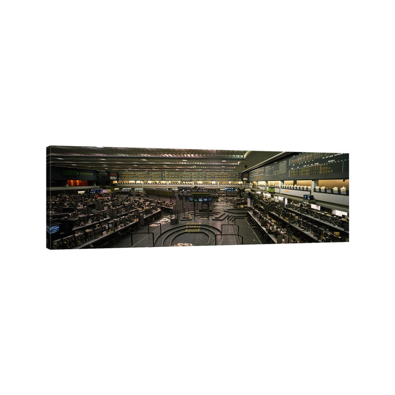 Empty Pits On The Trading Floor After Hours, Chicago Mercantile Exchange - Wrapped Canvas Panoramic Print