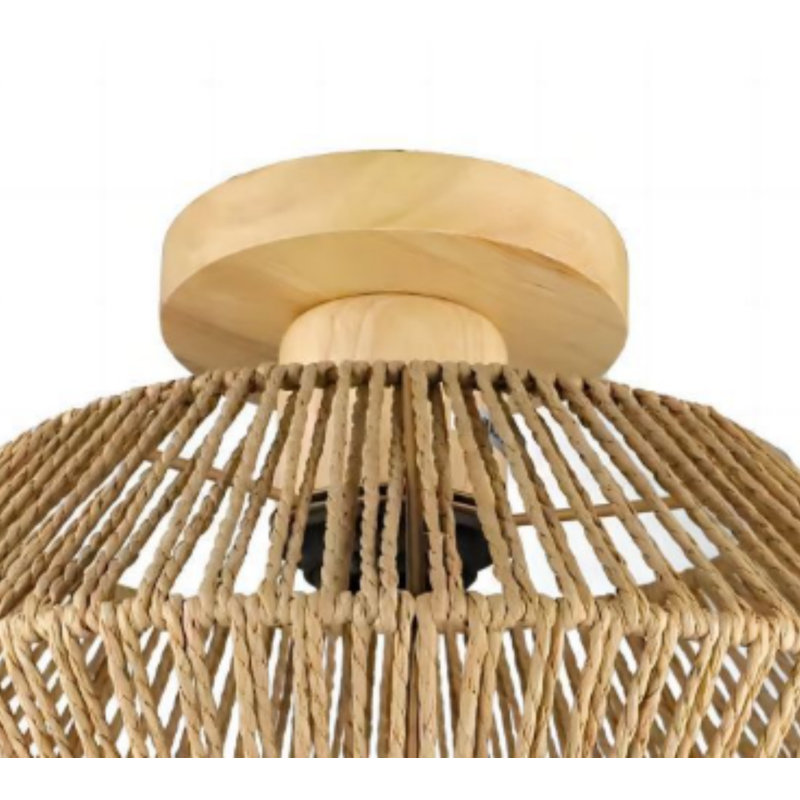 Rustic woven cage lamp, with a simple and natural feel, is a versatile light fixture suitable for living rooms, studies, and hallways.