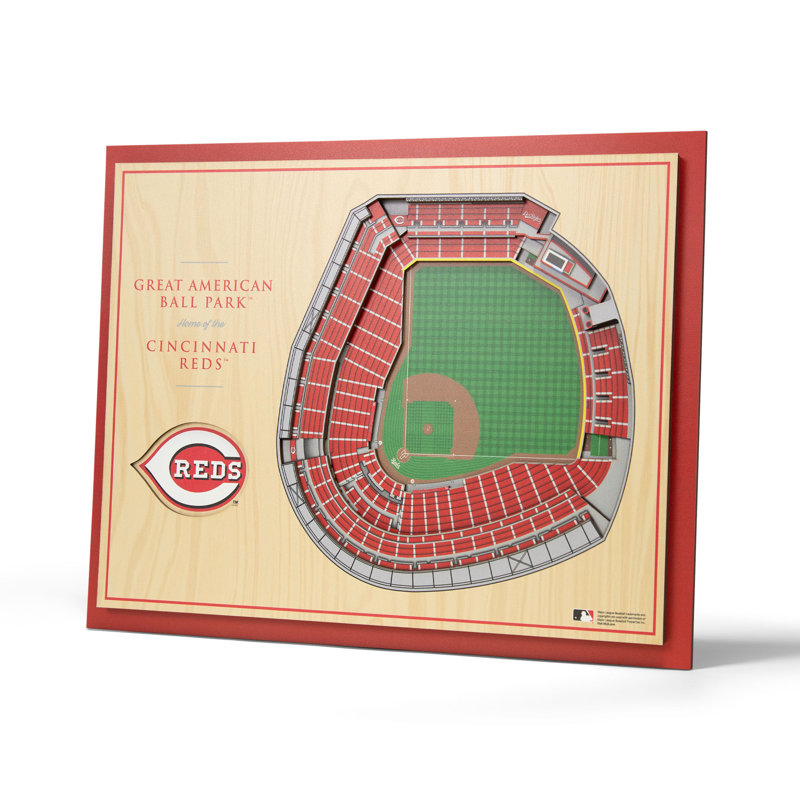MLB 5-Layer StadiumViews 3D Wall Art, Cincinnati Reds