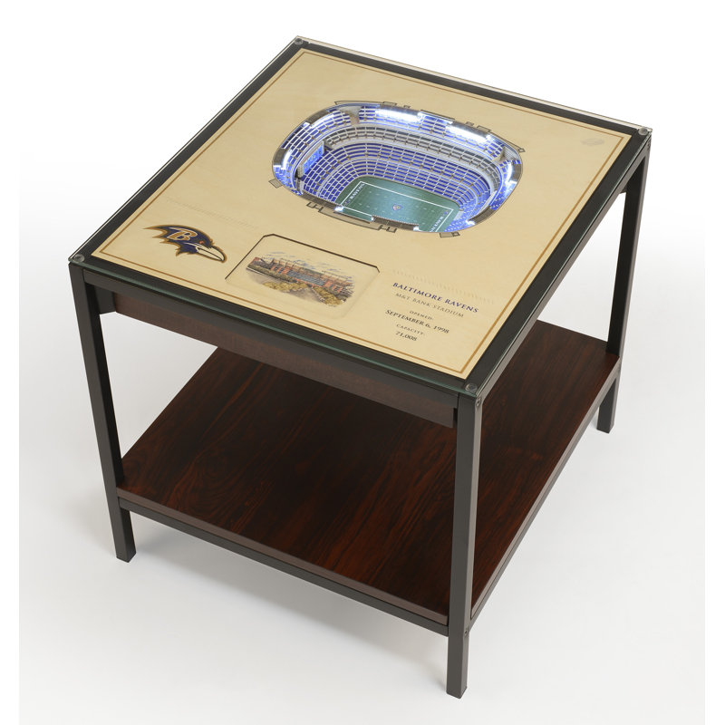 Husik NFL 25-Layer StadiumViews Lighted End Table, Baltimore Ravens