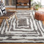 Tapis abstrait en laine noué à la main Kass-995687413