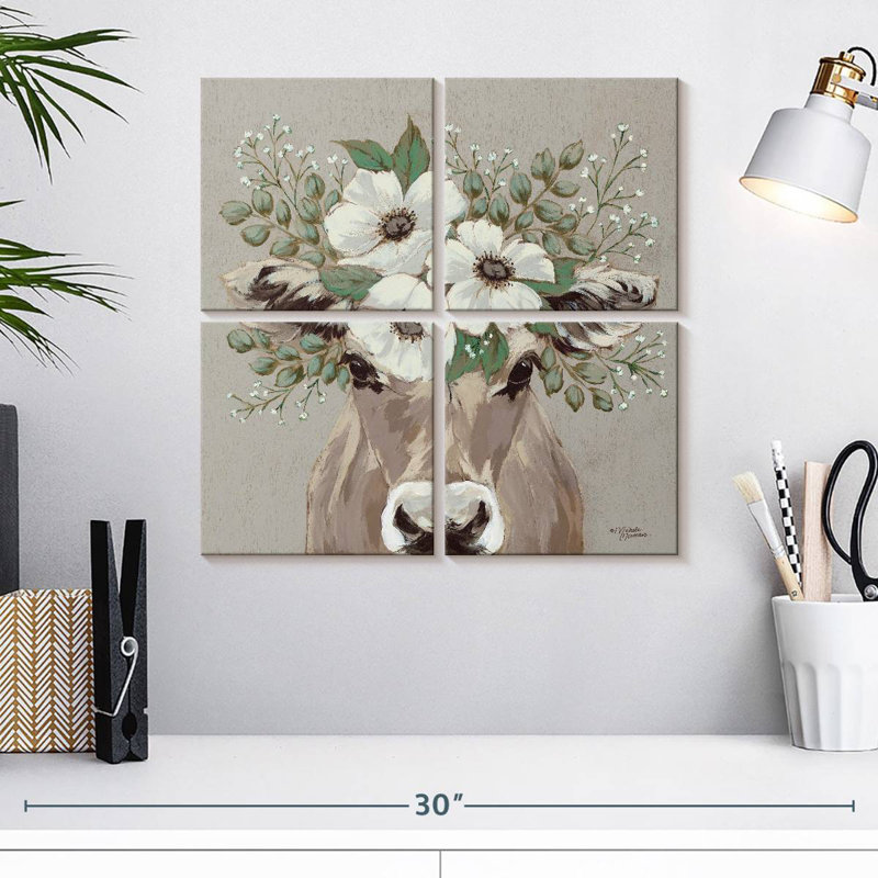 Brampt Flora The Jersey Cow, H 18 po x l 18 po