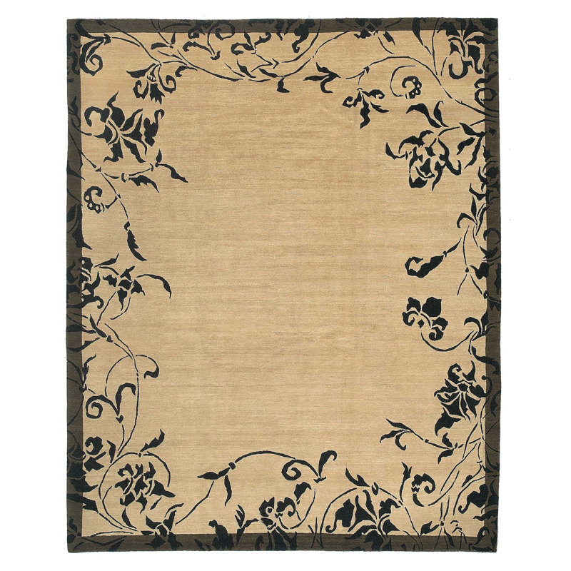 Venetia Hand Woven Wool Floral Area Rug, Rectangle 3' x 5'
