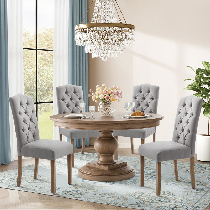 Chaise de salle à manger, Gris clair, Set of 2
