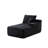 Chaise Lounge 66" Fabric Black Reversible