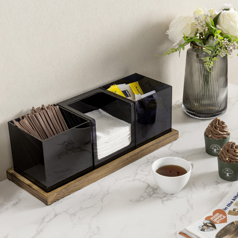 MyGift 6 Pod Coffee Condiment Storage
