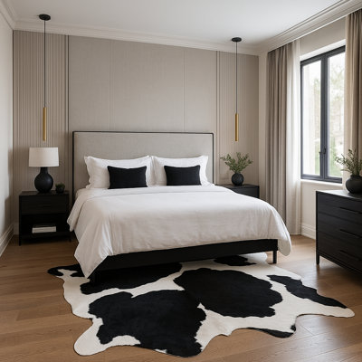 Tapis noir / blanc Amerigo