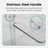 56"-60"W*58" H  Semi-Frameless Double Sliding Tub Door, Bypass Bathtub Shower, 1/4" (6Mm) Thick SGCC Tempered Glass Door,  Chrome-119866357