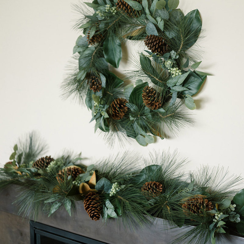 Garlands Wreaths MAGNOLIA EUCALYPTUS PINE 6FT