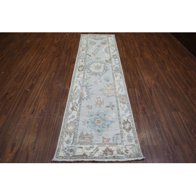 Oushak Collection, Transitional One-of-a-Kind Runner 2'8" X 10'1" Hand Knotted Area Rug
