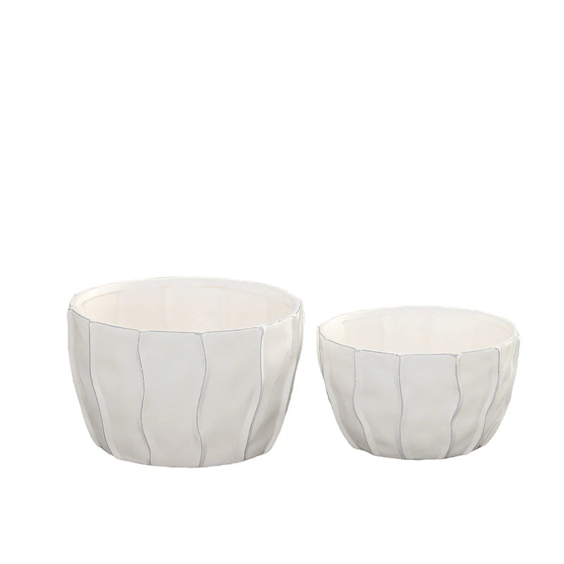 Gulick Ceramic Pot Planter, White