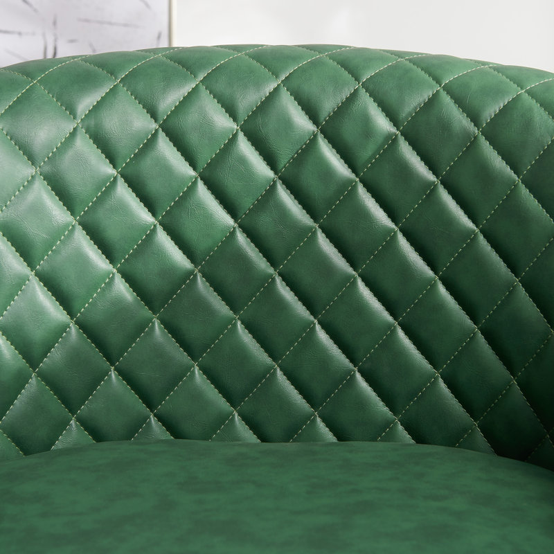 Petit fauteuil pivotant 29 po Oscar, Similicuir vert