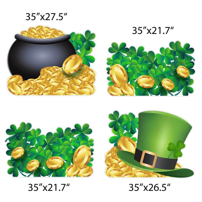 Ensemble de 4 panneaux pour la cour de la Saint-Patrick