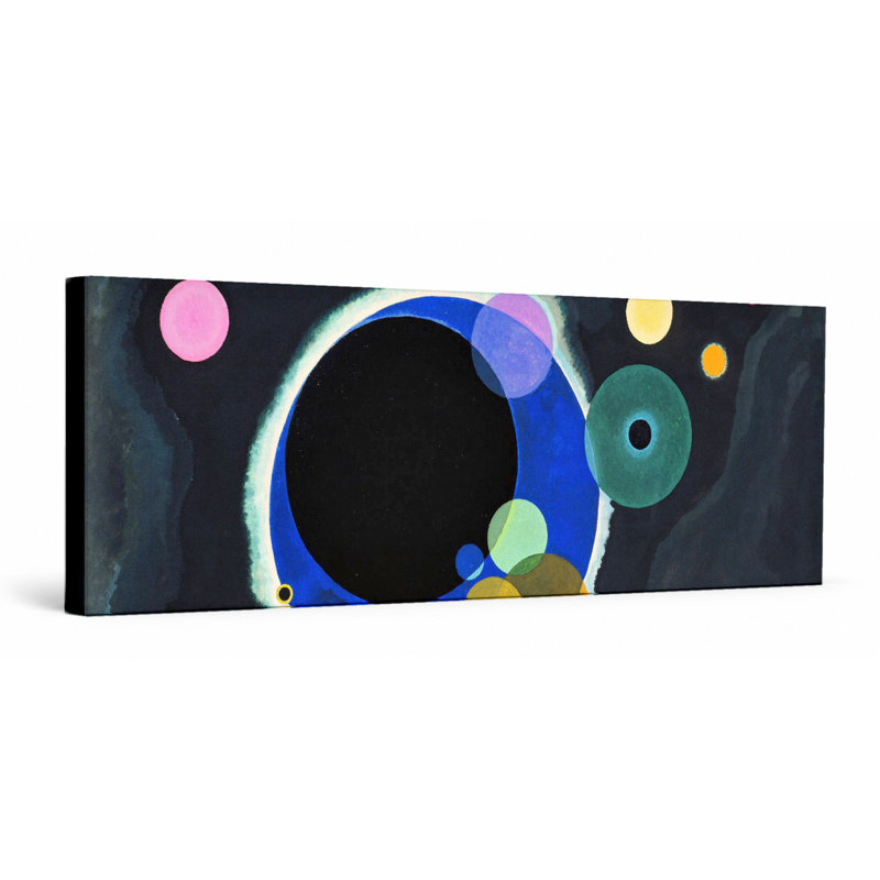 Plusieurs cercles (1926) - Art mural sur toile panoramique, L 48 po x H 16 po