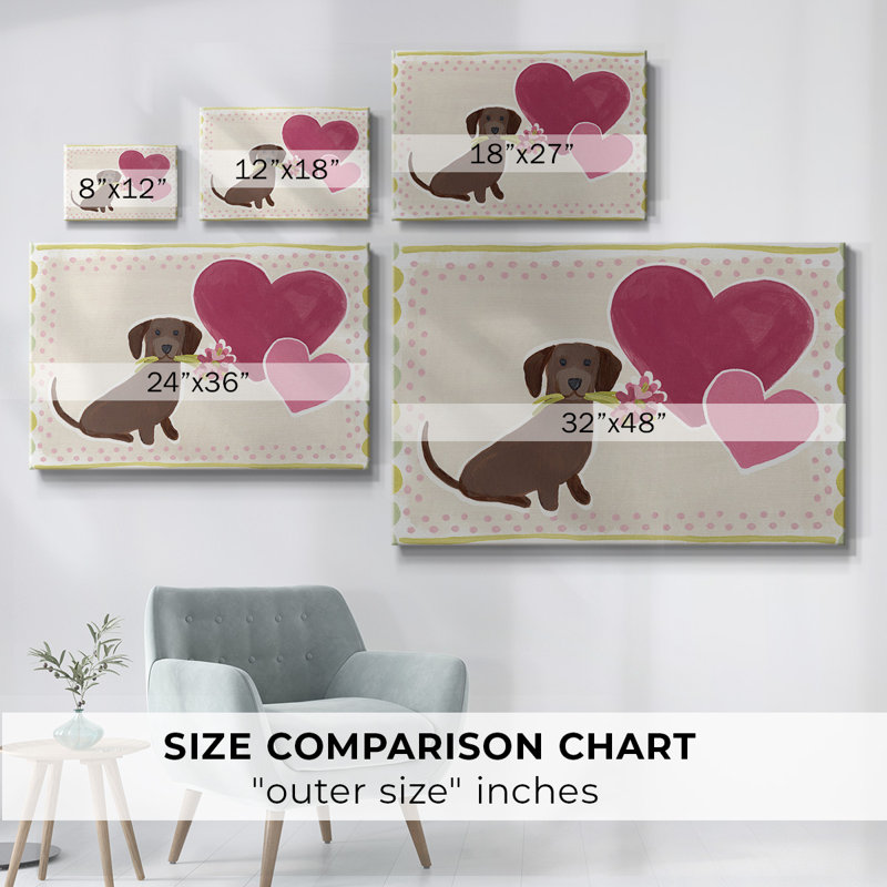 Dachshund Delight Collection A-Gallery, toile tendue, H 8 po x l 12 po