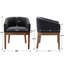 Chaise avec accoudoirs et chaise de salle à manger rembourrés en lin Belsford-925831116-925831117