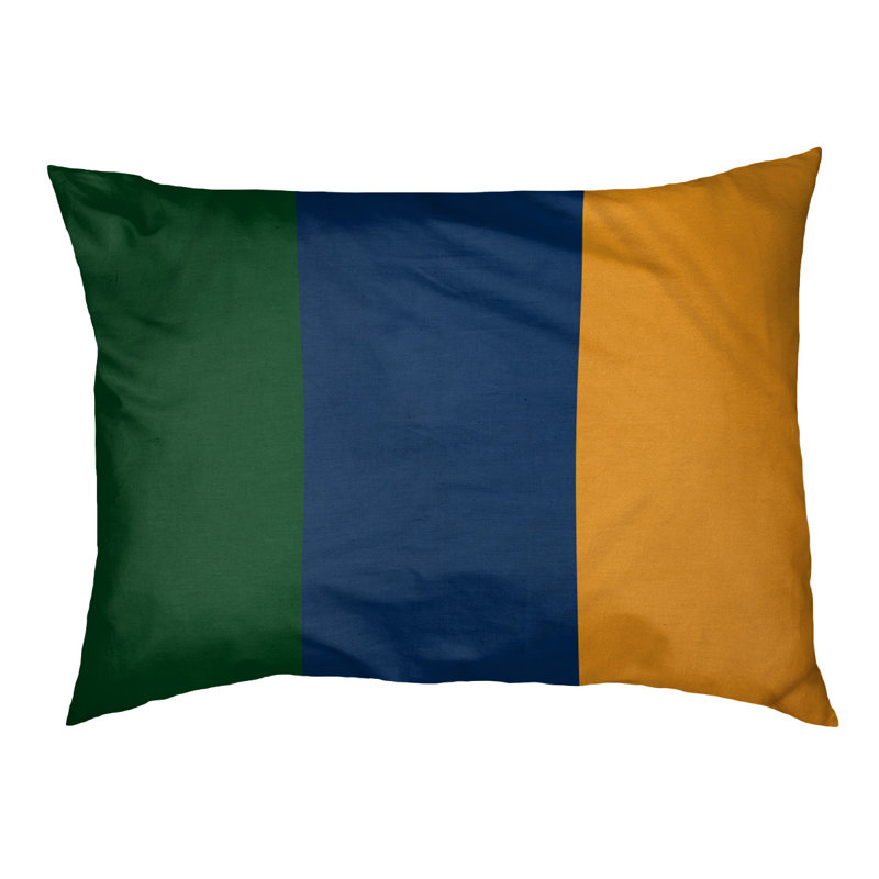Coussin Atlanta, Vert / bleu marine / doré, Très grand (l 50 po x P 40 po x H 17 po)