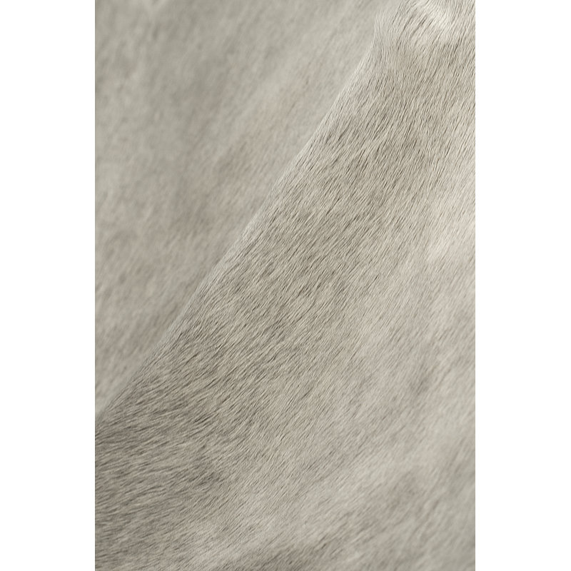 Novelty Abhinav Solid Color Handmade Cowhide 5' x 7' Area Rug in Natural/Light Gray