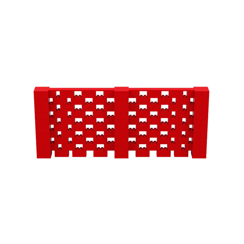 Ensemble mural Everblock, Rouge, H 60 po x l 144 po x P 12 po