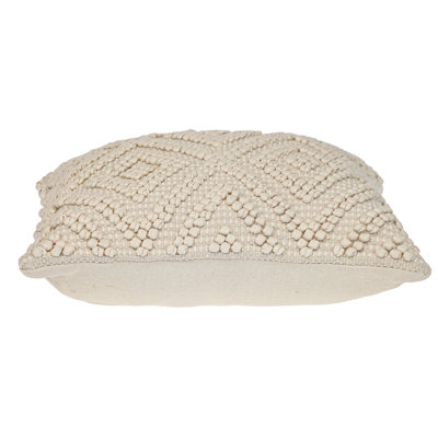 Parkland Collection Transitional Off-White 20" x 20" Pillow