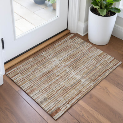 Tapis terre cuite lavable à la machine intérieur / extérieur Xhevrie