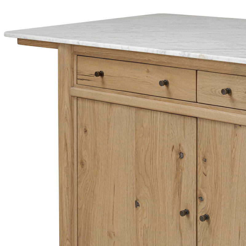 Fatima Kitchen Island-Aged Natural Oak
