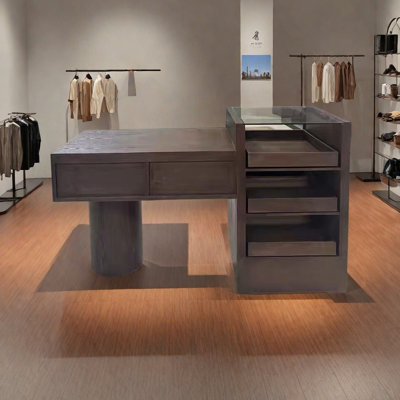 Armoire pour îlot central en verre tendance
