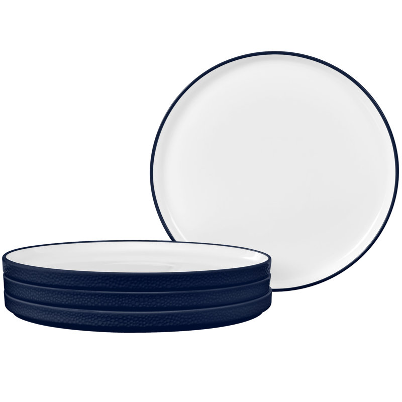 Noritake Colortex Stone Stax Dinner Plates, 9-3/4", Navy