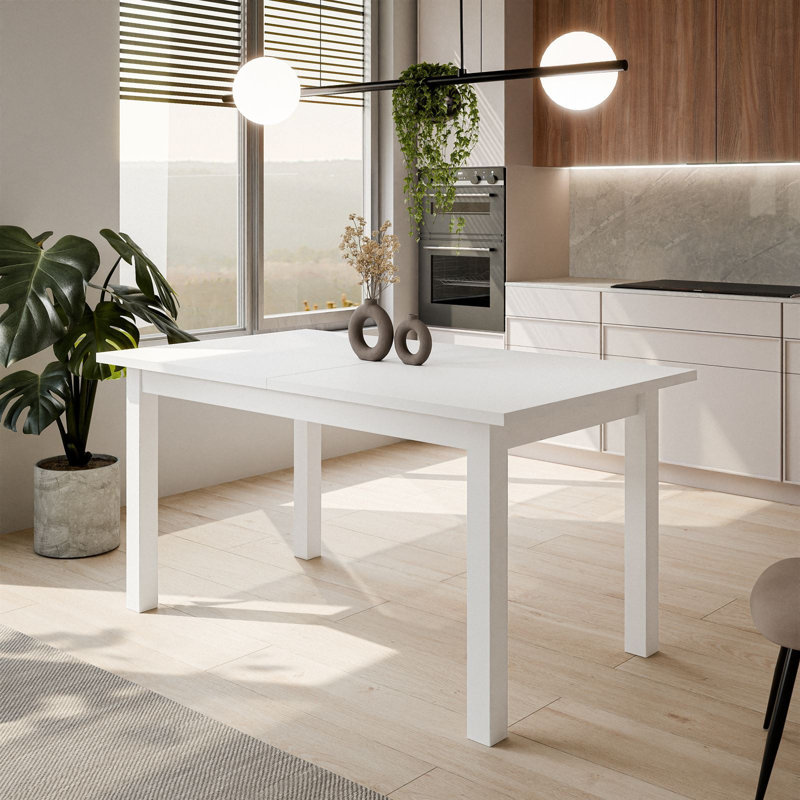 Oberg Metal Base Dining Table, White