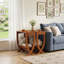 Solid Wood Pedestal Side Table Set-1206576651