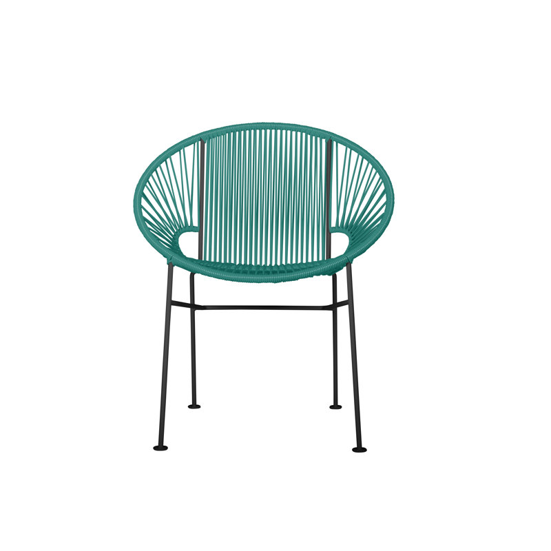 Chaise de salle à manger Concha, Turquoise, Noir