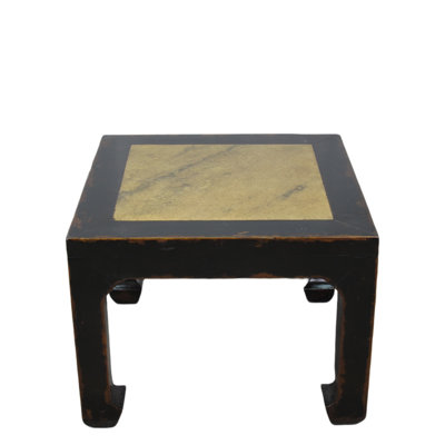 Asian Classic Marble Top End Table