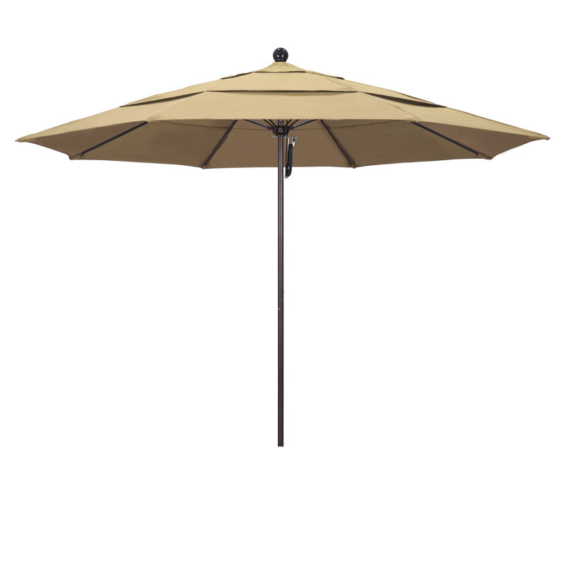 Parasol de marché 11 pi Hibo, Bronze, Beige antique