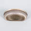 Ribbed Brass Semi Circle Cabinet Pull-1820185835