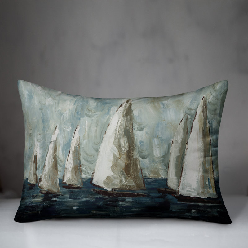  Housse de coussin d'extérieur peint, Bleu foncé