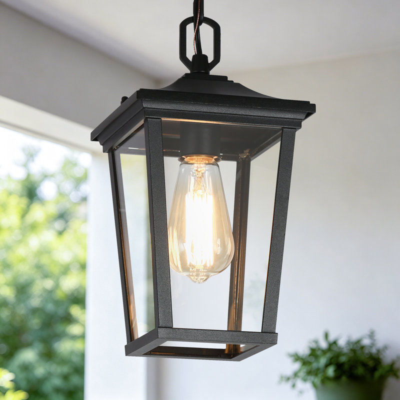 Cosimo 1- light 12.5" H Black Outdoor Pendant