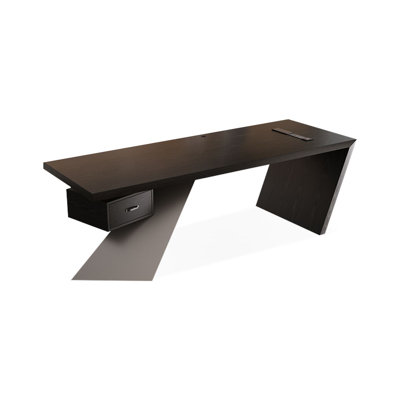 Black Rectangular Solid Wood with 1 drawers writing desk, Computer desk