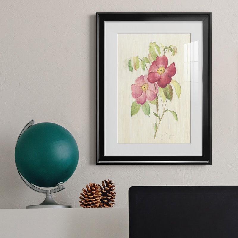 Dusty Rose II - peinture encadrée, Noir, H 22,5 po x l 30,5 po x P 1,5 po