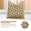 Housses de coussin à motif de bloc Fab Fabine, lin floral, (Madhubala, rouille)-106270192-106270194