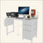 Bureau avec prise de courant, 3 tiroirs, poche latérale, bureau d'étude facile à assembler, cadre stable et réversible pour bureau à domicile, bureau d'ordinateur d'entreprise, table de jeu, coiffeuse