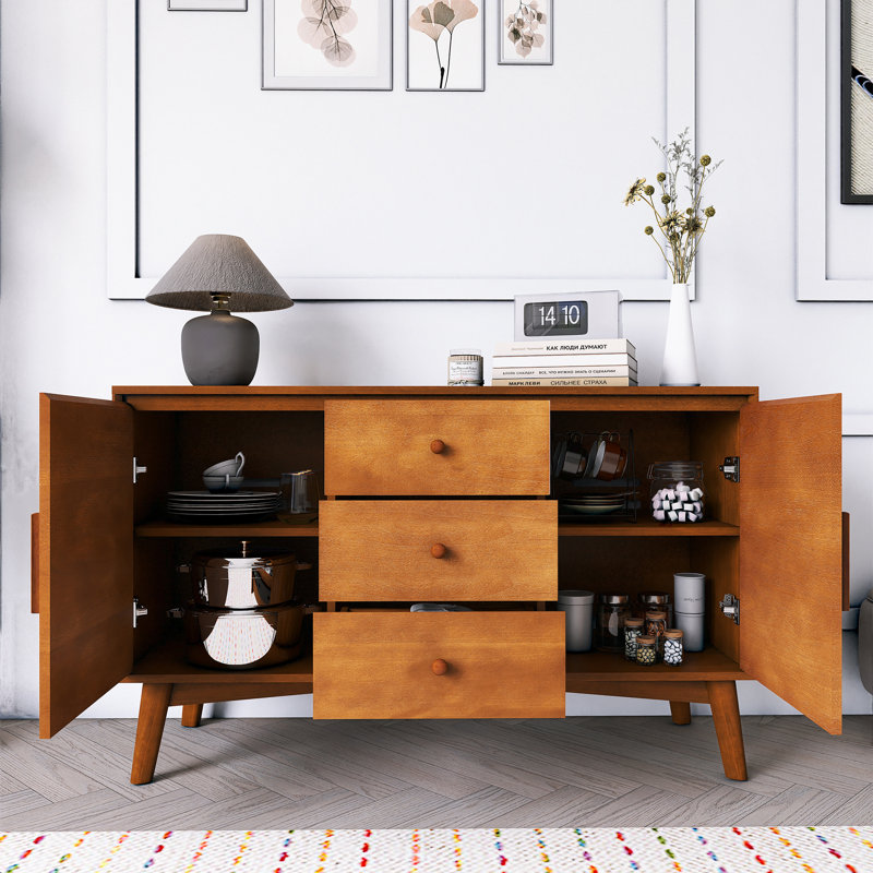 Mid Century Modern Sideboard Buffet Cabinet With Storage