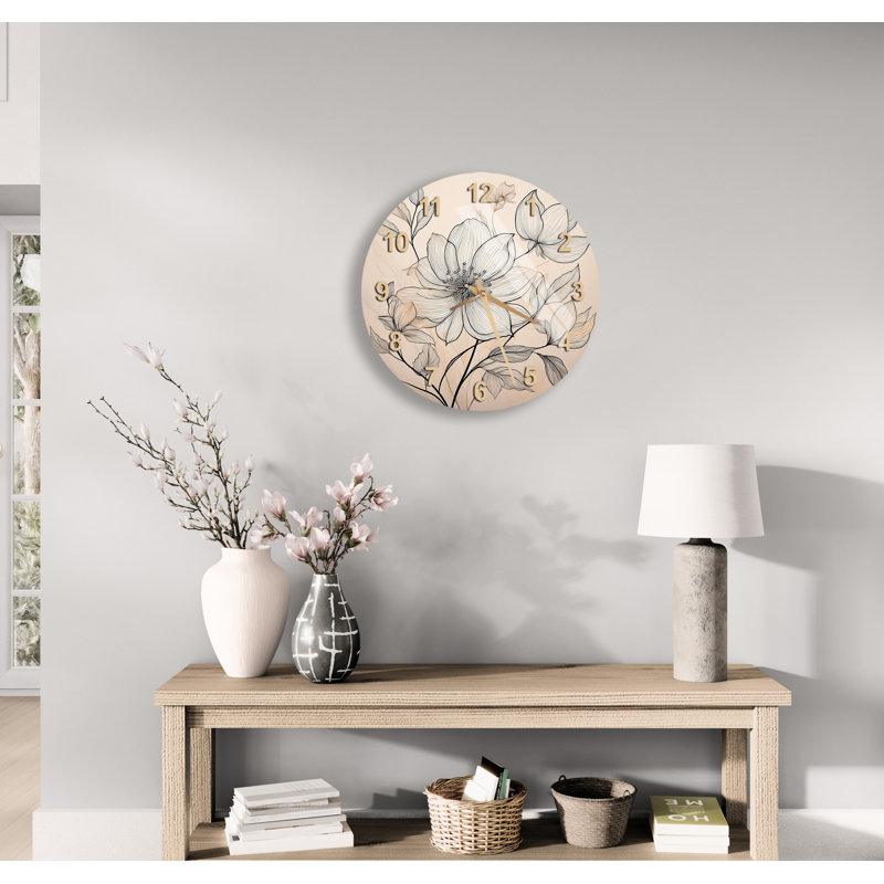 Horloge murale Elegant Minimalist, Doré