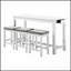 Table de salle à manger rectangulaire en bois aggloméré rustique industriel en bois massif, structure en métal robuste, peut accueillir 4 à 6 personnes, épaisseur de 1,5 pouce-539858475-539858474