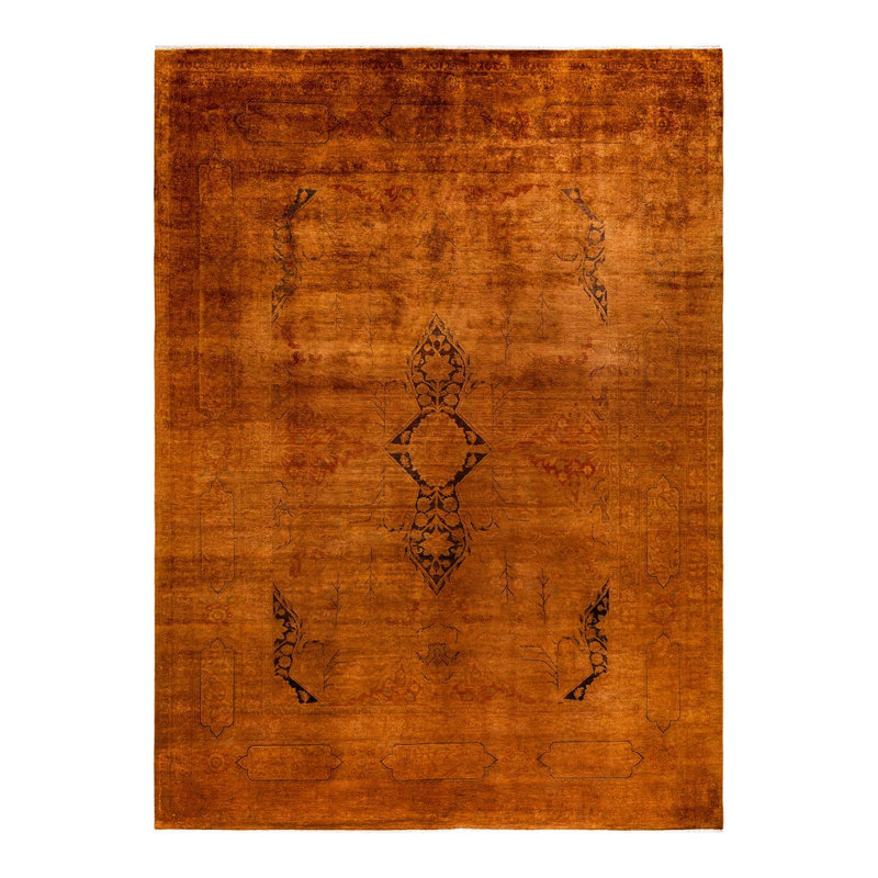 Tapis noué à la main Mazarine, unique en son genre - doré