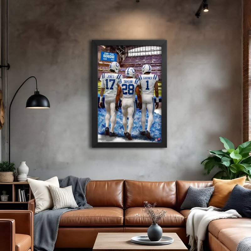Impression encadrée 14" x 20" des Colts d'Indianapolis (NFL) - 3 joueurs, NFL Indianapolis Colts