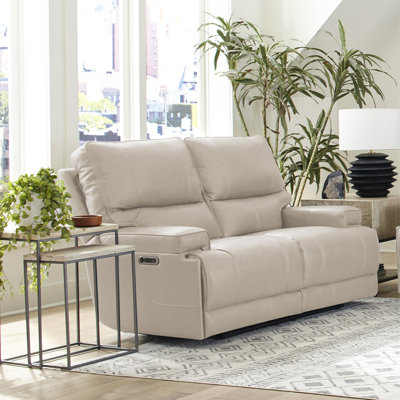 Adlan 65.5'' Leather Power Reclining Loveseat