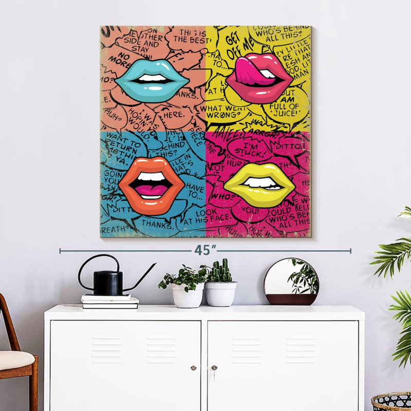 Shuttleworth Comic Lips, 33" H x 33" W
